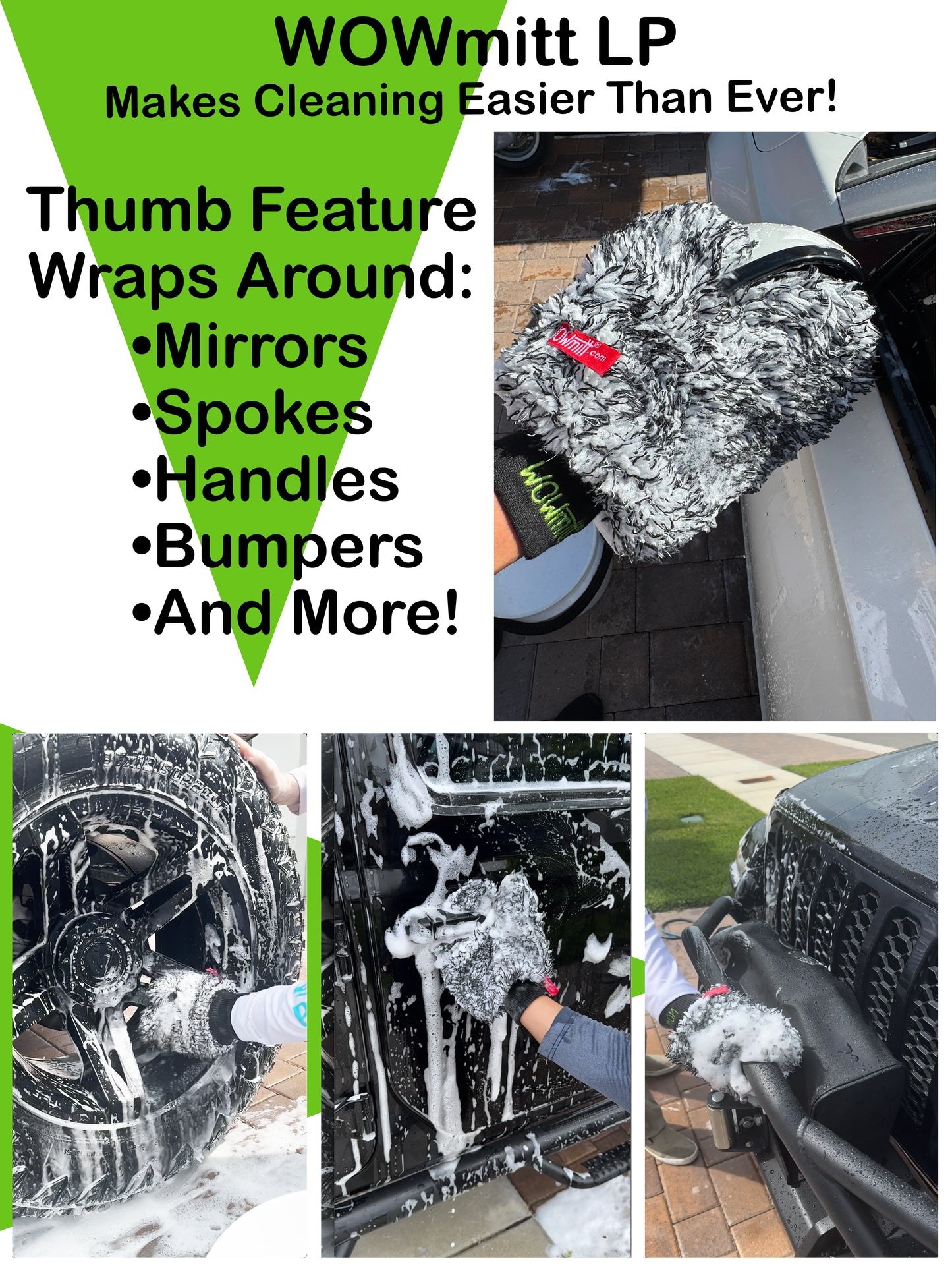 NEW! WOWmitt® LP Wash Mitt - 2 Pack - Only $8.49 Per Mitt In 2-Pack!