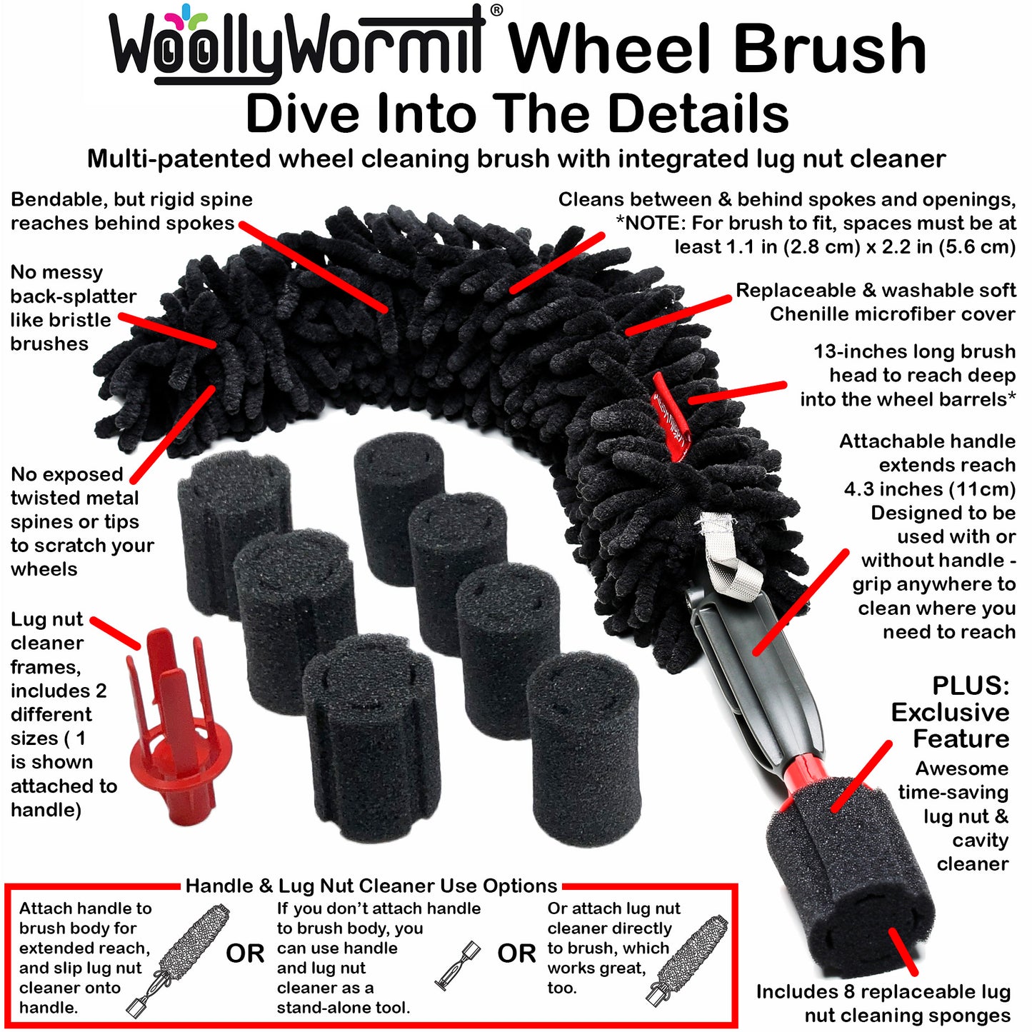 WoollyWormit Wheel Brush - Ver. 2.0
