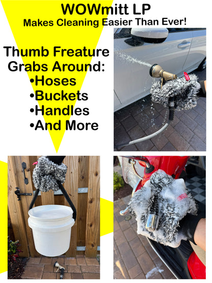 NEW! WOWmitt® LP Wash Mitt - 2 Pack - Only $8.49 Per Mitt In 2-Pack!