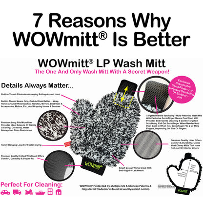 NEW! WOWmitt® LP Wash Mitt - 2 Pack - Only $8.49 Per Mitt In 2-Pack!