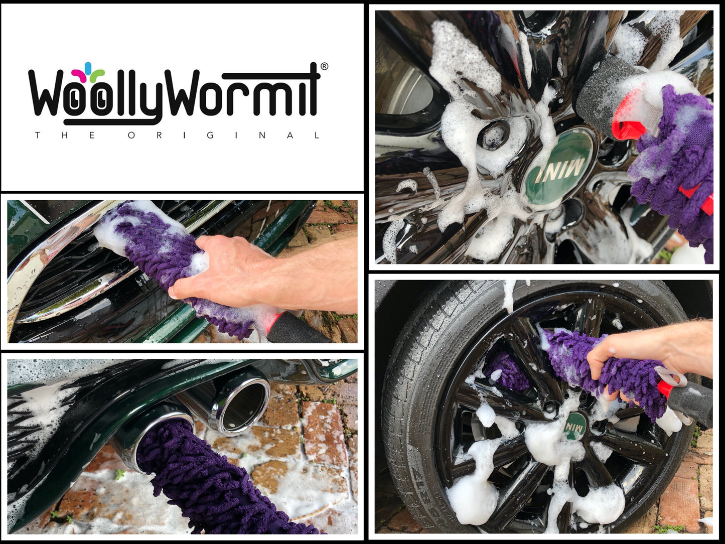 WoollyWormit Brush Cover 2-Pack Grey & Purple